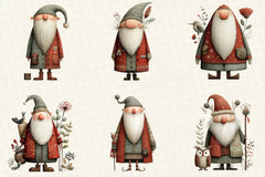 Quirky Primitive Santa Clipart Bundle - CraftNest - Digital Crafting and Art