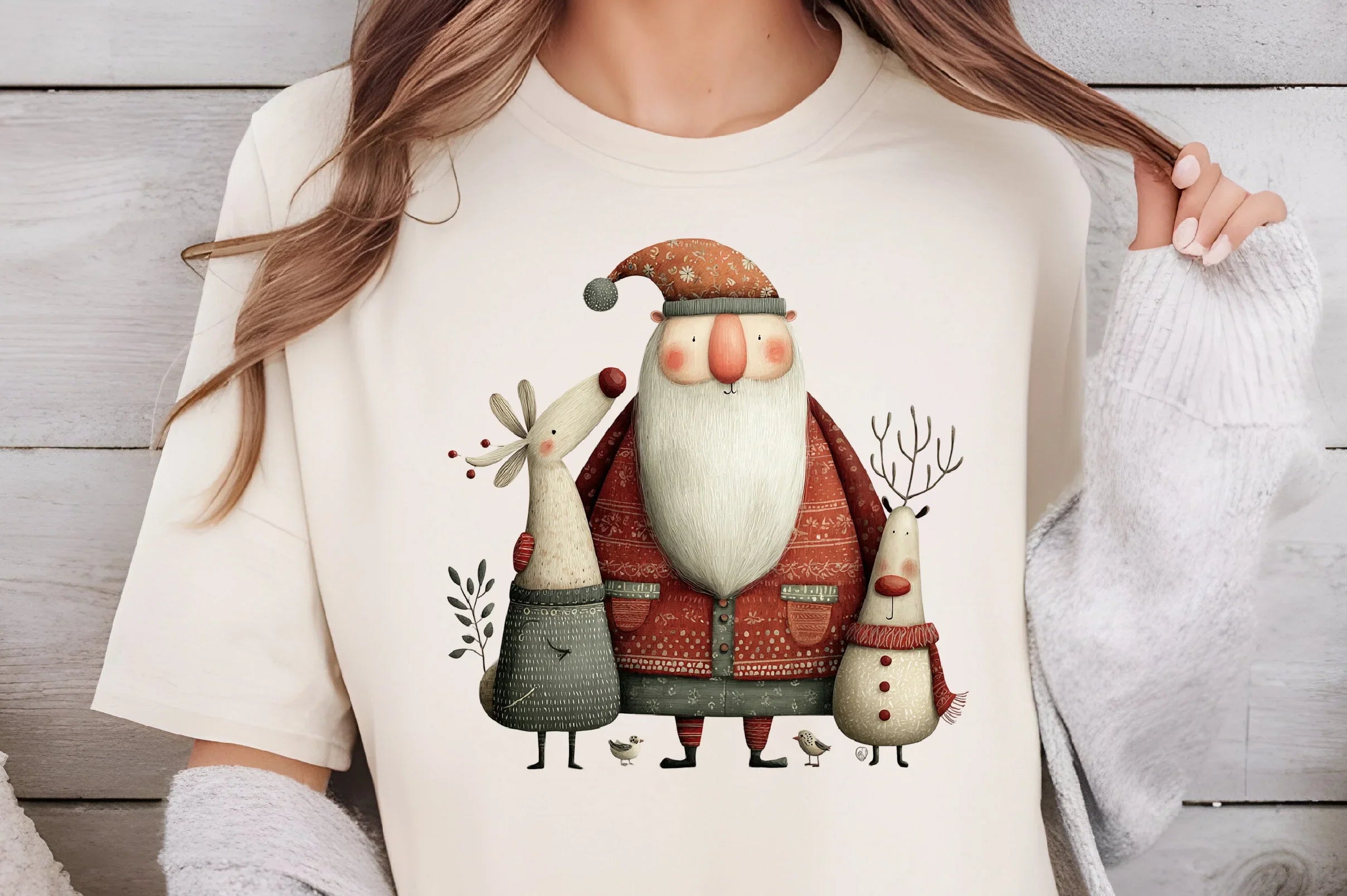Quirky Primitive Santa Clipart Bundle - CraftNest - Digital Crafting and Art