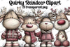 Quirky Reindeer Clipart Bundle