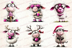 Quirky Sheep Clipart Bundle - CraftNest - Digital Crafting and Art