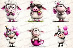 Quirky Sheep Clipart Bundle - CraftNest - Digital Crafting and Art