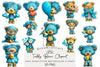 Quirky Valentine Teddy Bear Clipart Bundle