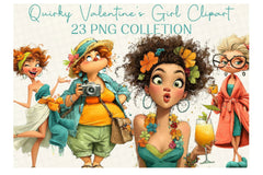 Quirky Valentine's Girl Clipart Bundle - CraftNest - Digital Crafting and Art