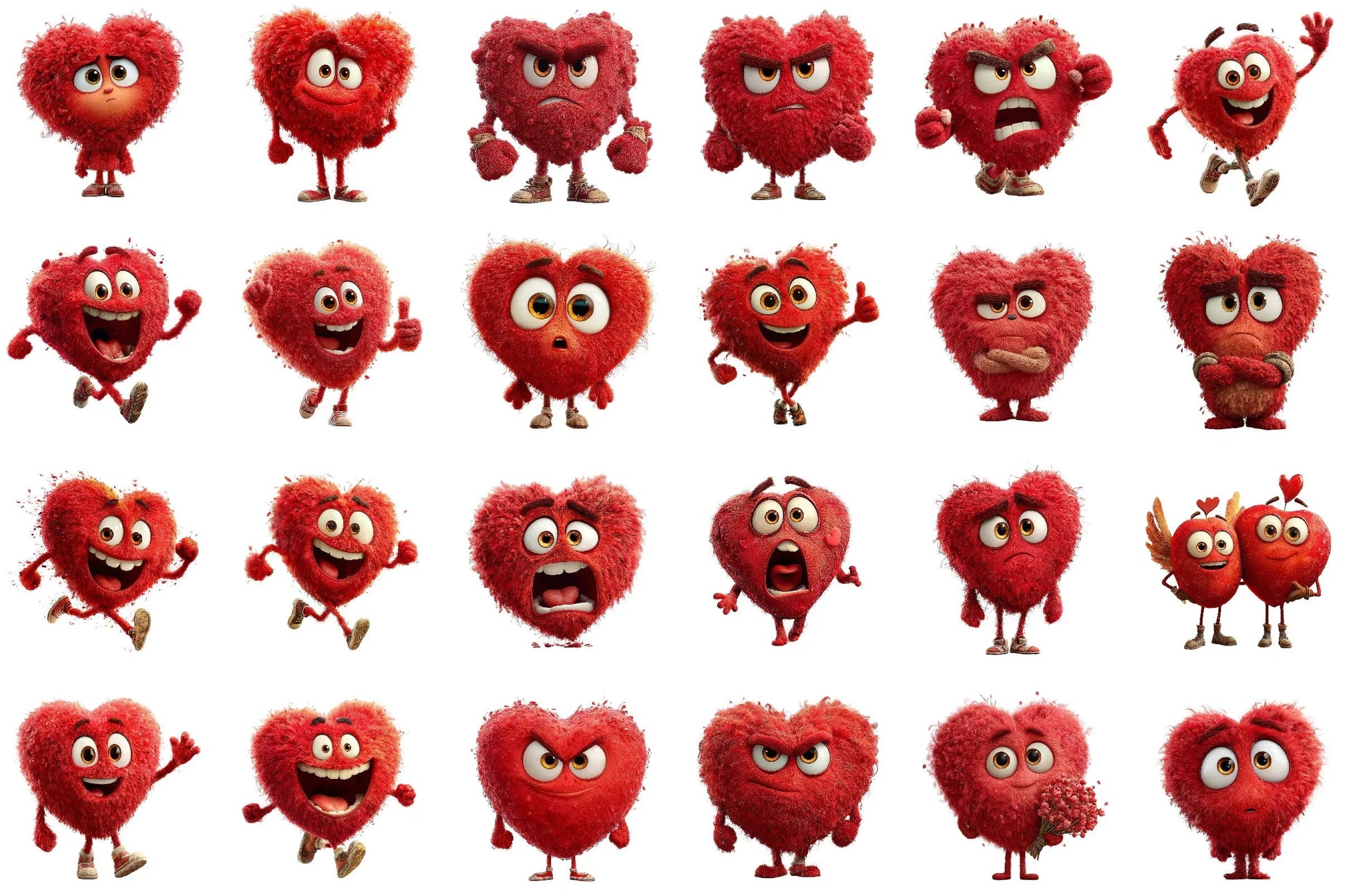 Quirky Valentine's Heart Clipart Bundle - CraftNest - Digital Crafting and Art