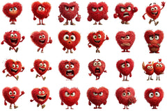 Quirky Valentine's Heart Clipart Bundle - CraftNest - Digital Crafting and Art