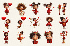 Quirky Valentine's Girl Clipart Bundle - CraftNest - Digital Crafting and Art