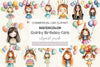 Quirky Birthday Girls Clipart Bundle