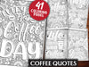 Coffee Quotes Coloring Book