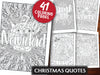 Christmas Quotes Coloring Book