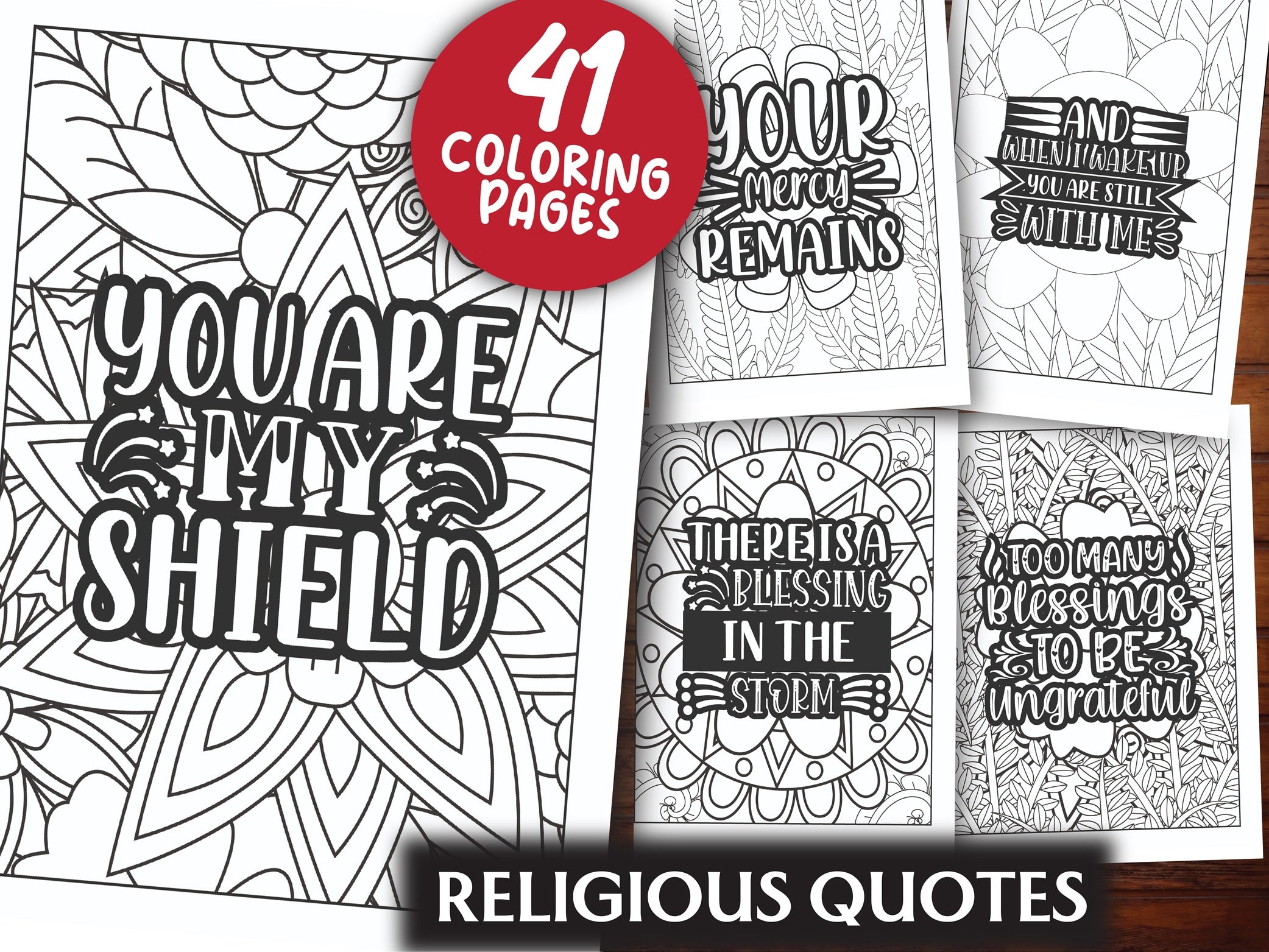 Religious Quotes Coloring Book