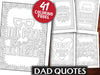 Dad Quotes Coloring Book