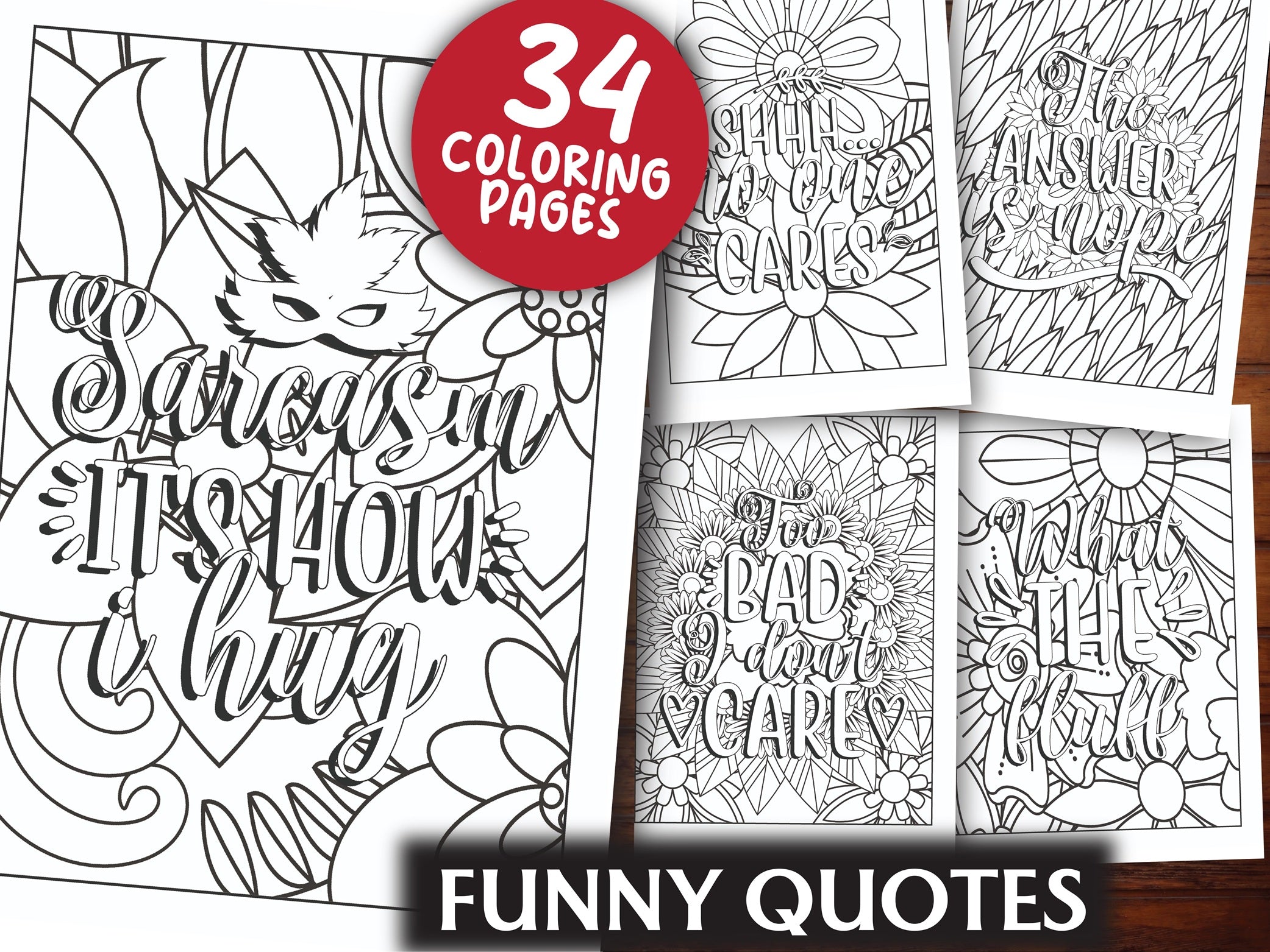 Funny Quotes Coloring Book