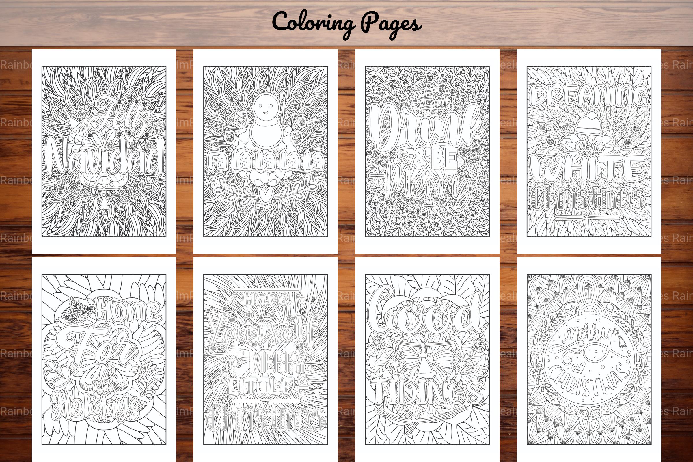 Christmas Quotes Coloring Book