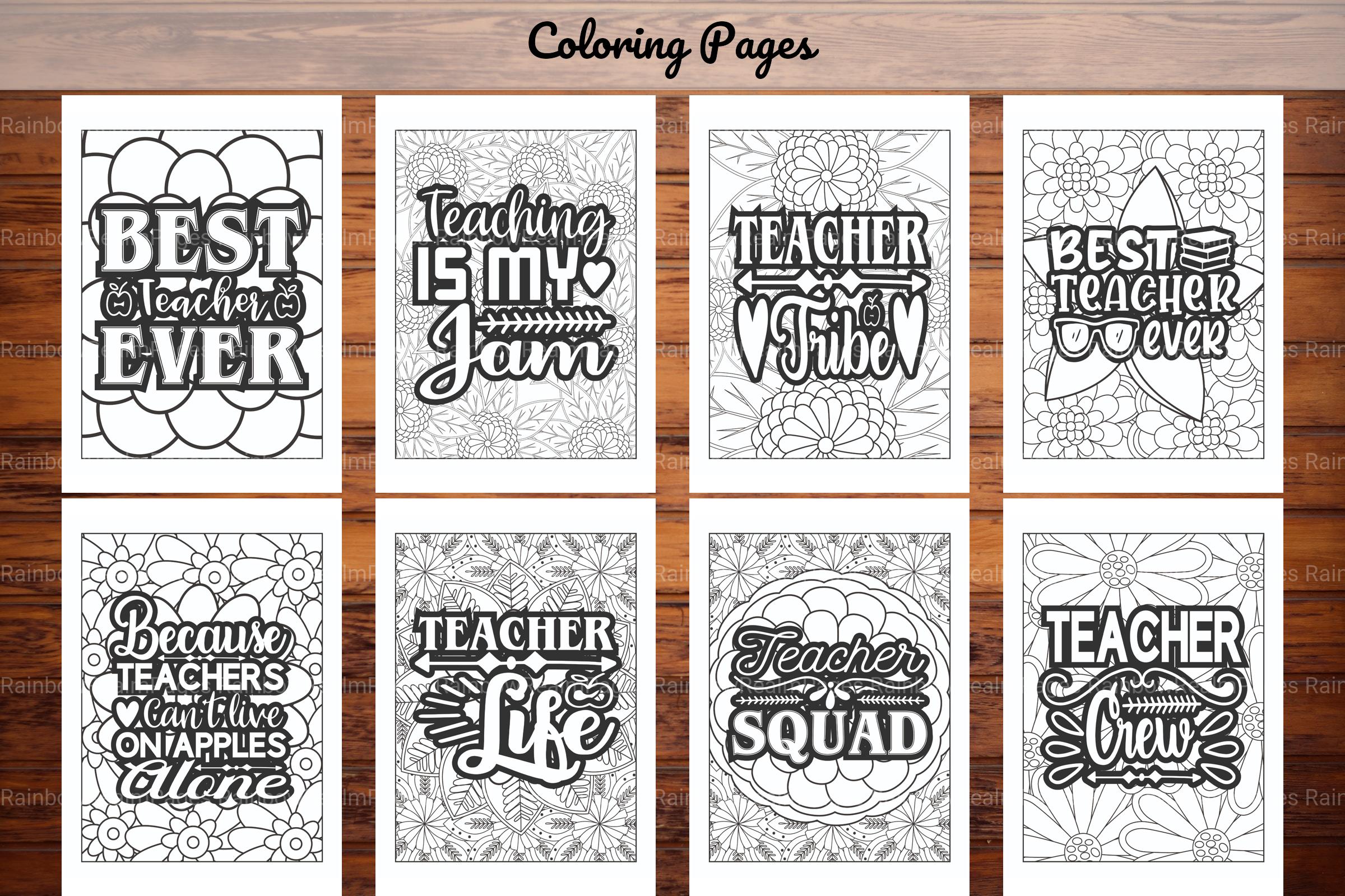 Teacher Quotes Coloring Book