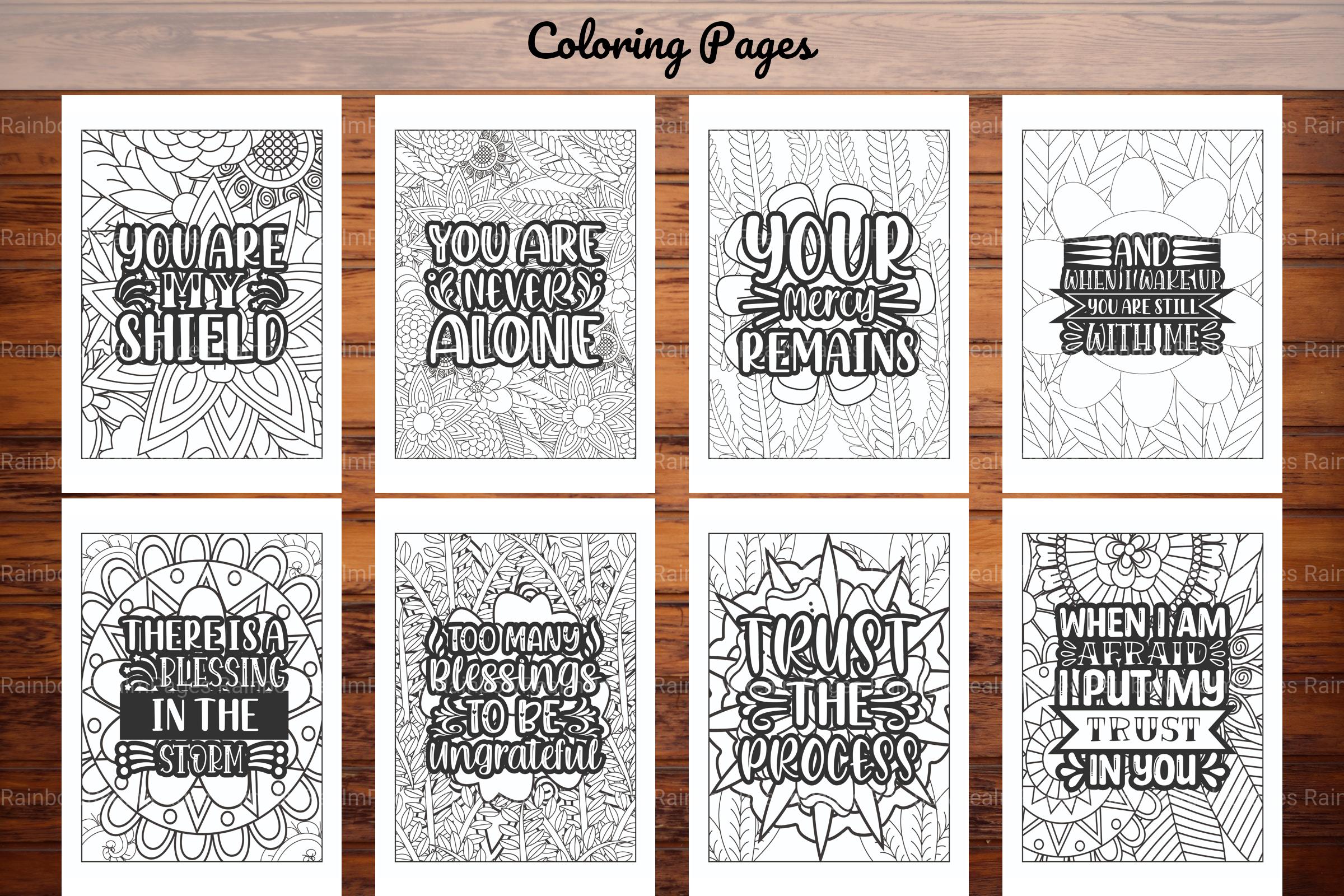 Religious Quotes Coloring Book