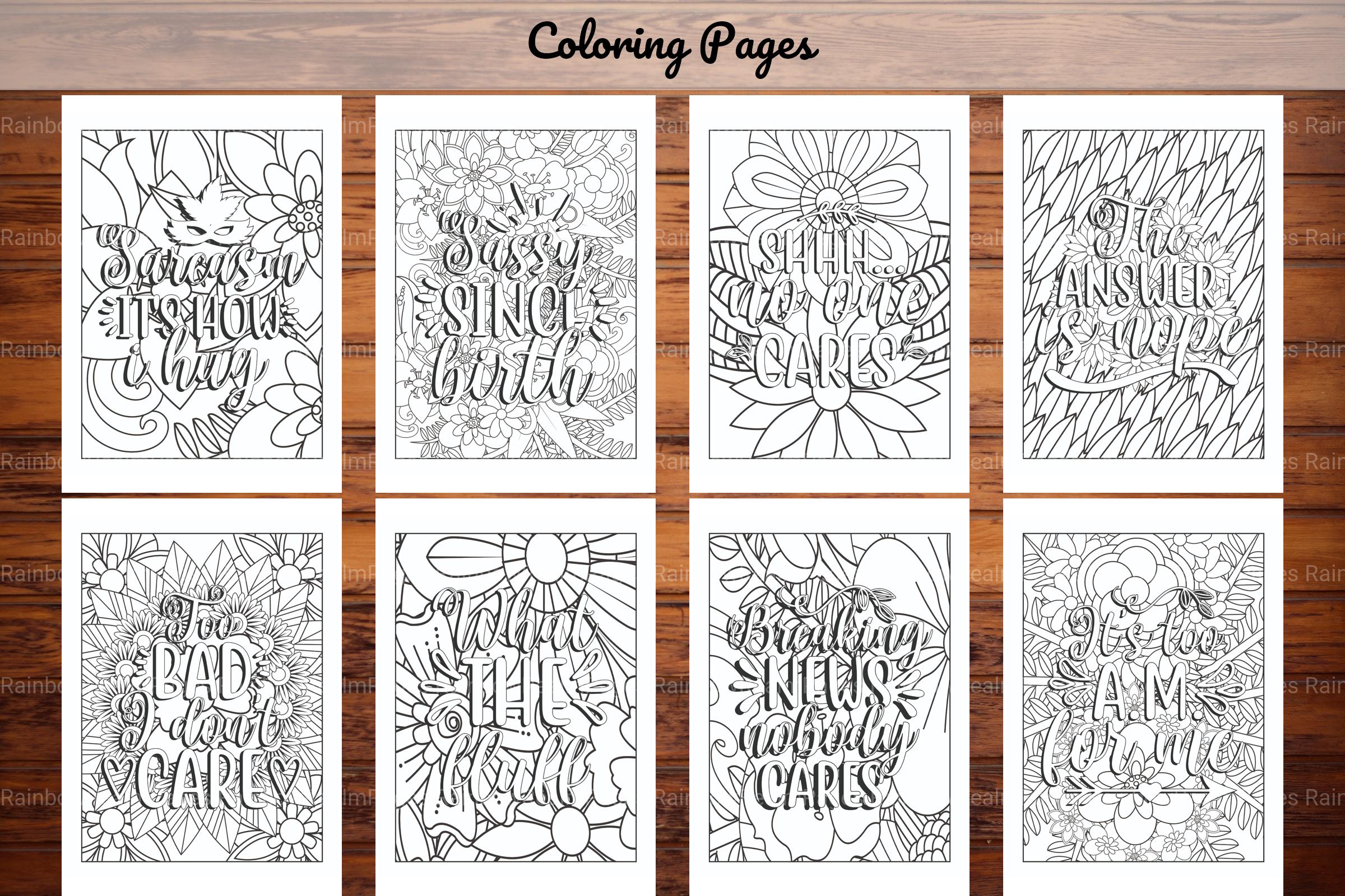 Funny Quotes Coloring Book