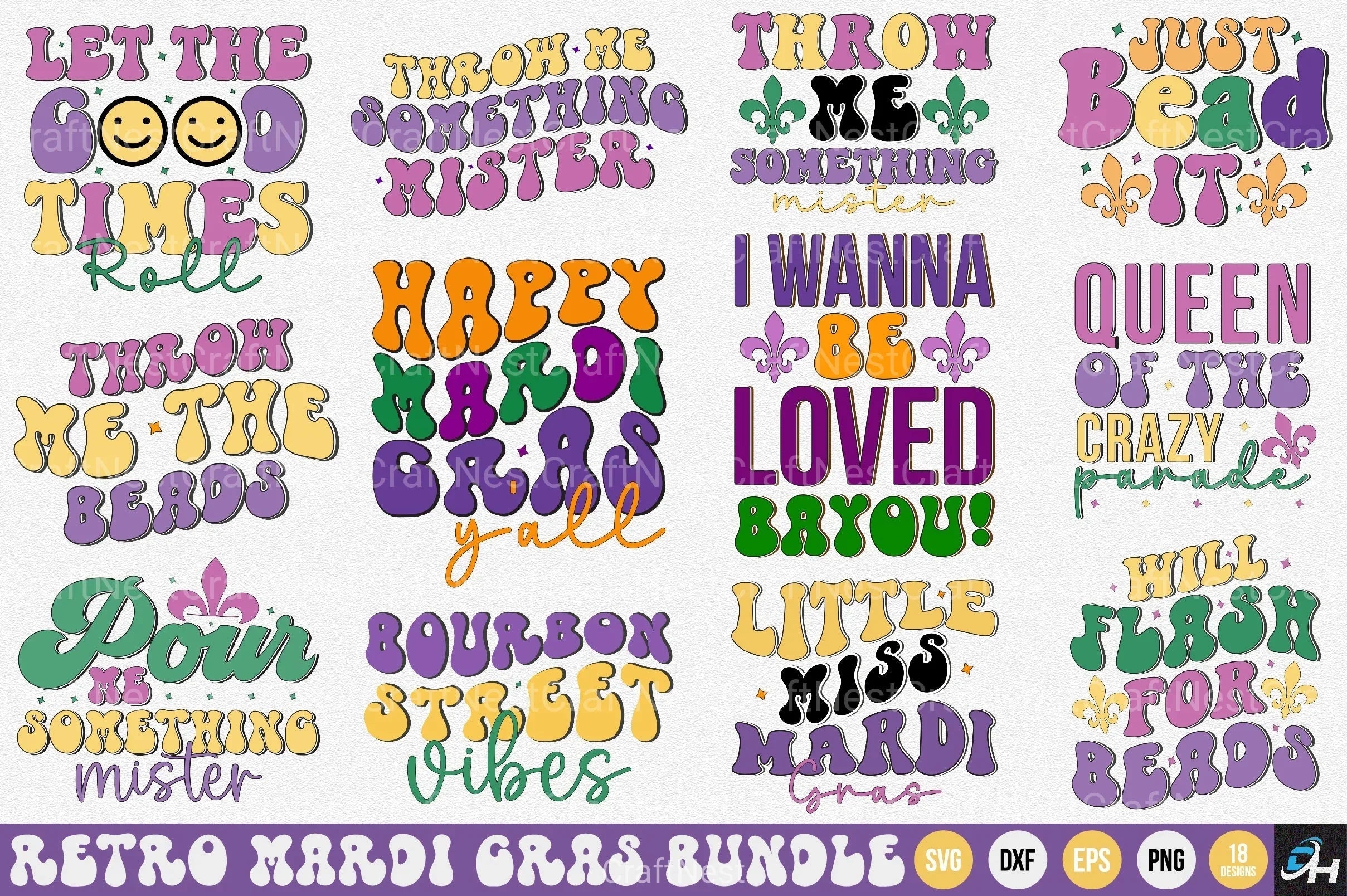 Retro Mardi Gras Bundle
