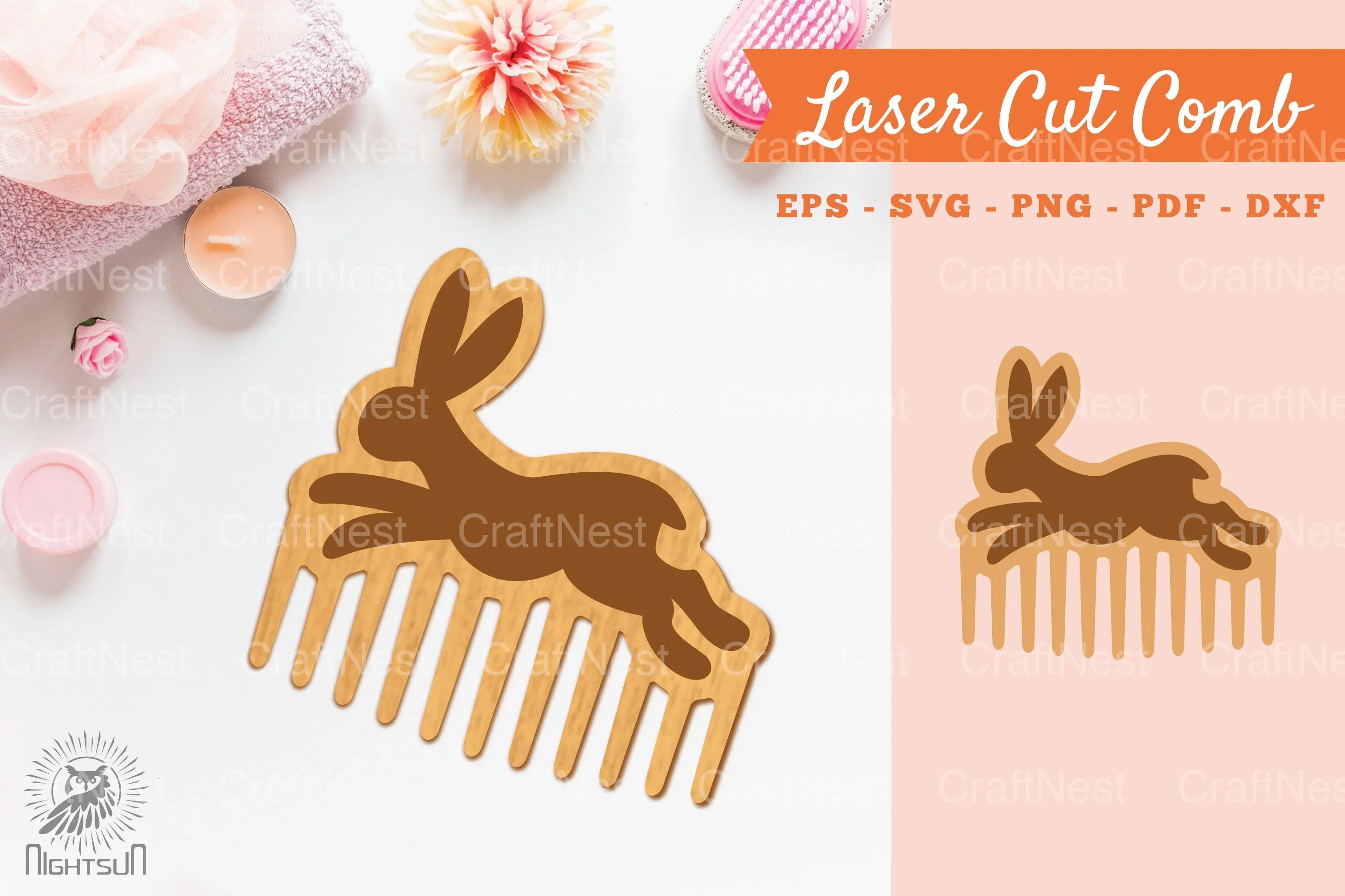 Rabbit Laser Cut Comb Clipart Bundle - CraftNest - Digital Crafting and Art
