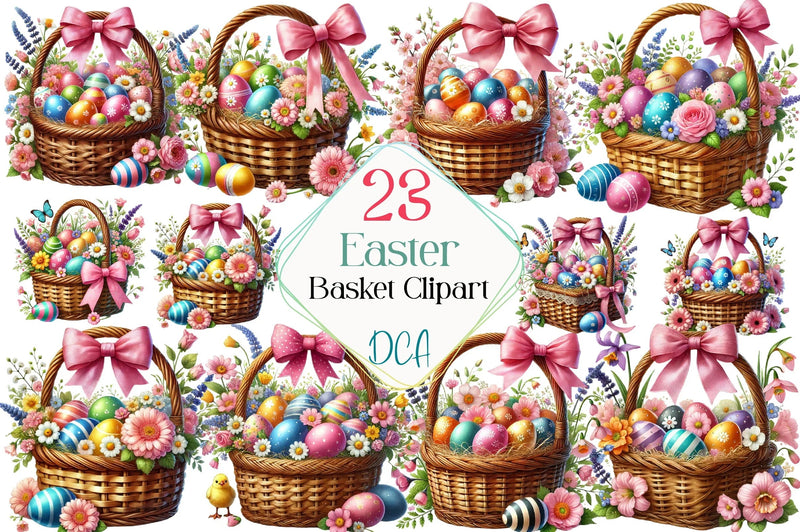 Easter Basket Clipart Bundle - CraftNest - Digital Crafting and Art