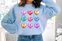 Rainbow Disco Valentine Heart Clipart Bundle - CraftNest - Digital Crafting and Art