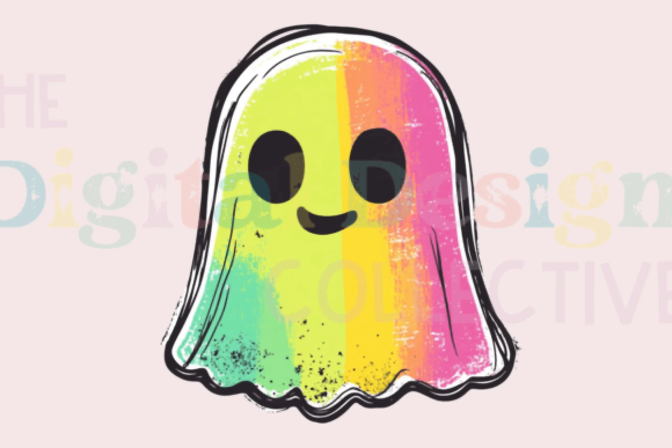 Rainbow Ghost Halloween Clipart Bundle - CraftNest - Digital Crafting and Art