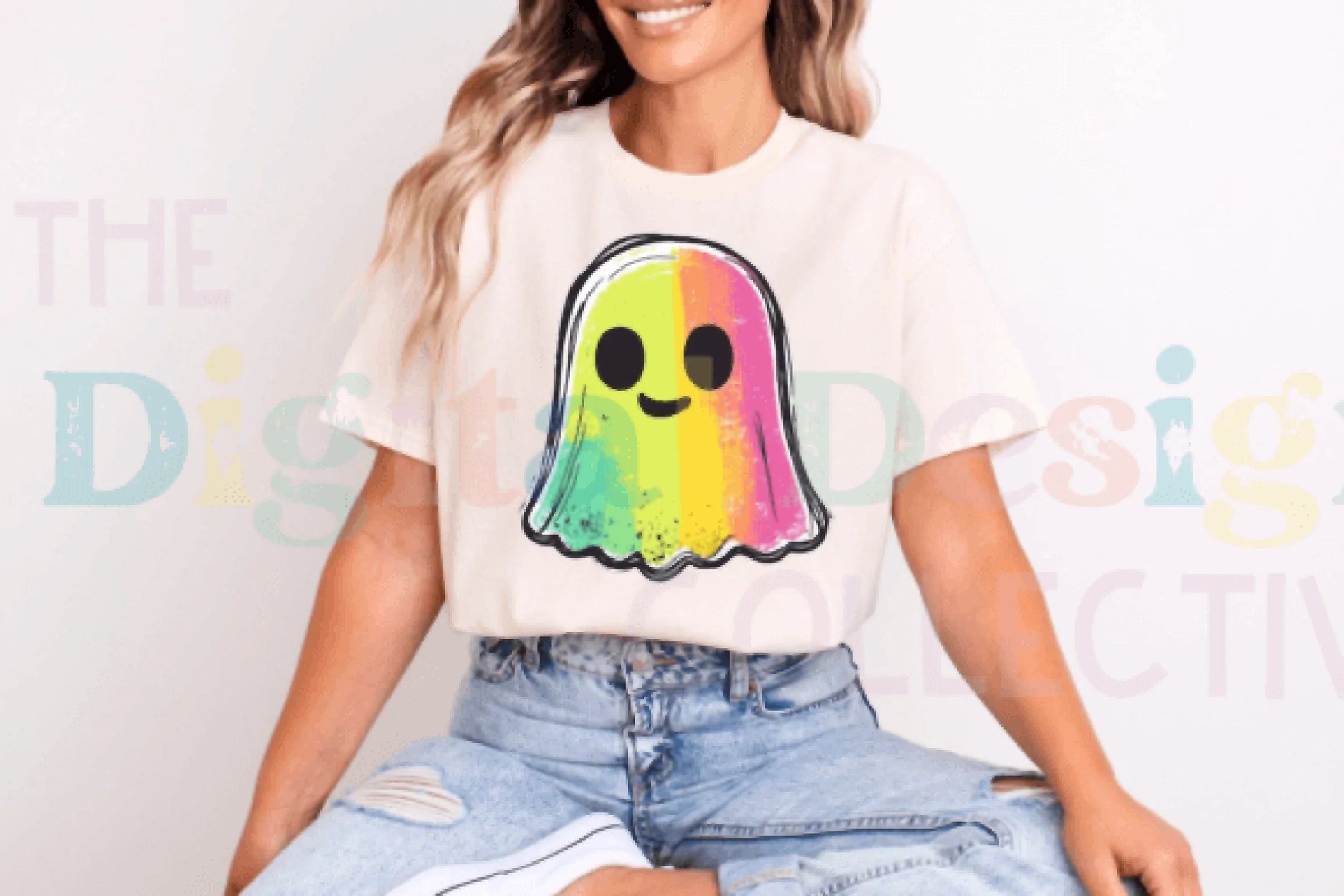 Rainbow Ghost Halloween Clipart Bundle - CraftNest - Digital Crafting and Art