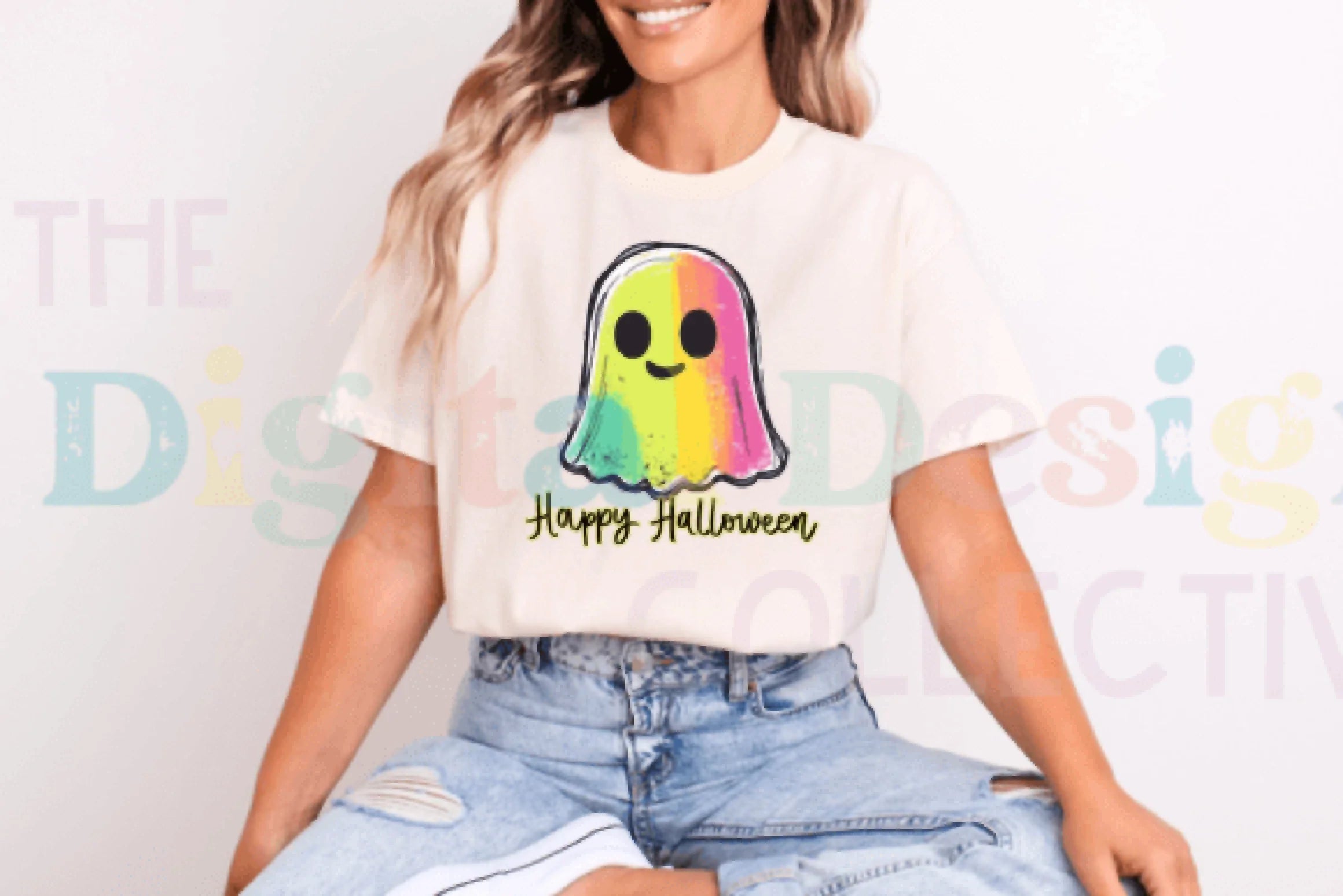 Rainbow Ghost Halloween Clipart Bundle - CraftNest - Digital Crafting and Art