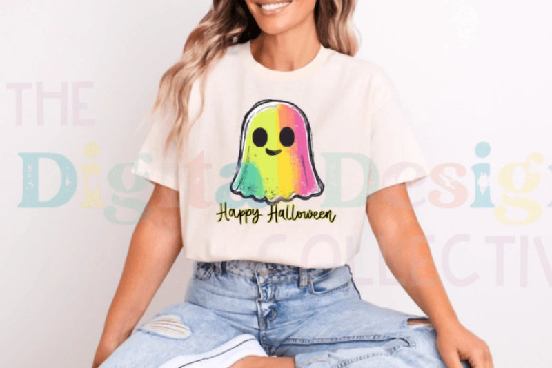 Rainbow Ghost Halloween Clipart Bundle - CraftNest - Digital Crafting and Art