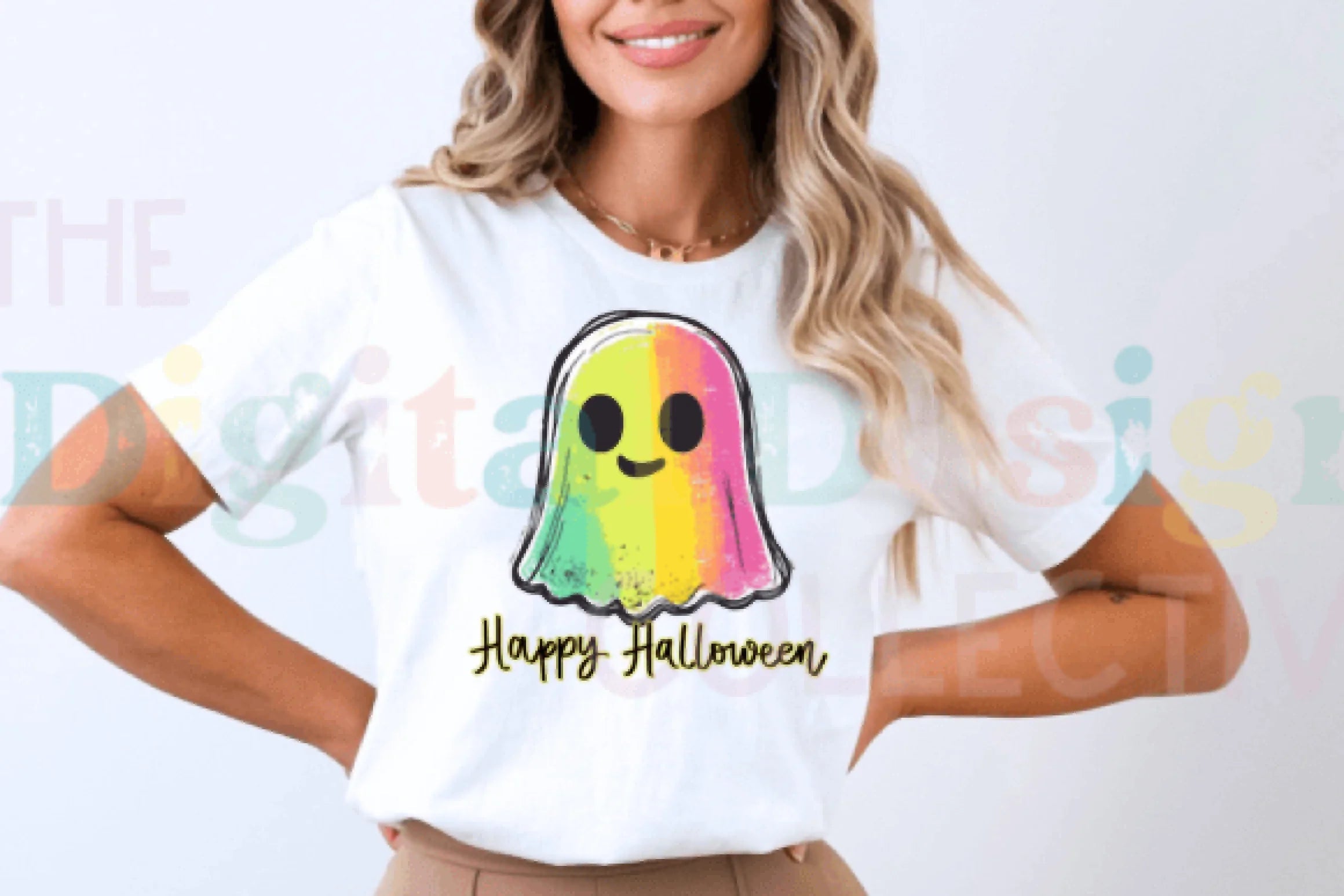 Rainbow Ghost Halloween Clipart Bundle - CraftNest - Digital Crafting and Art