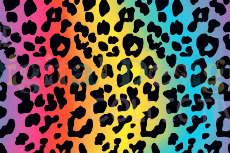 Vibrant Rainbow Leopard Print Seamless Digital Paper - CraftNest - Digital Crafting and Art