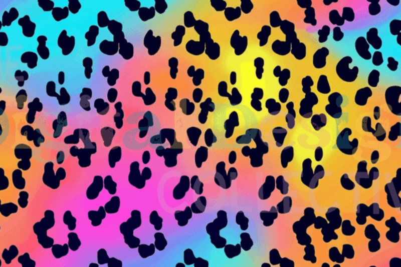 Vibrant Rainbow Leopard Print Seamless Digital Paper - CraftNest - Digital Crafting and Art