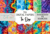 Vibrant Rainbow Seamless Tie-Dye Patterns Collection
