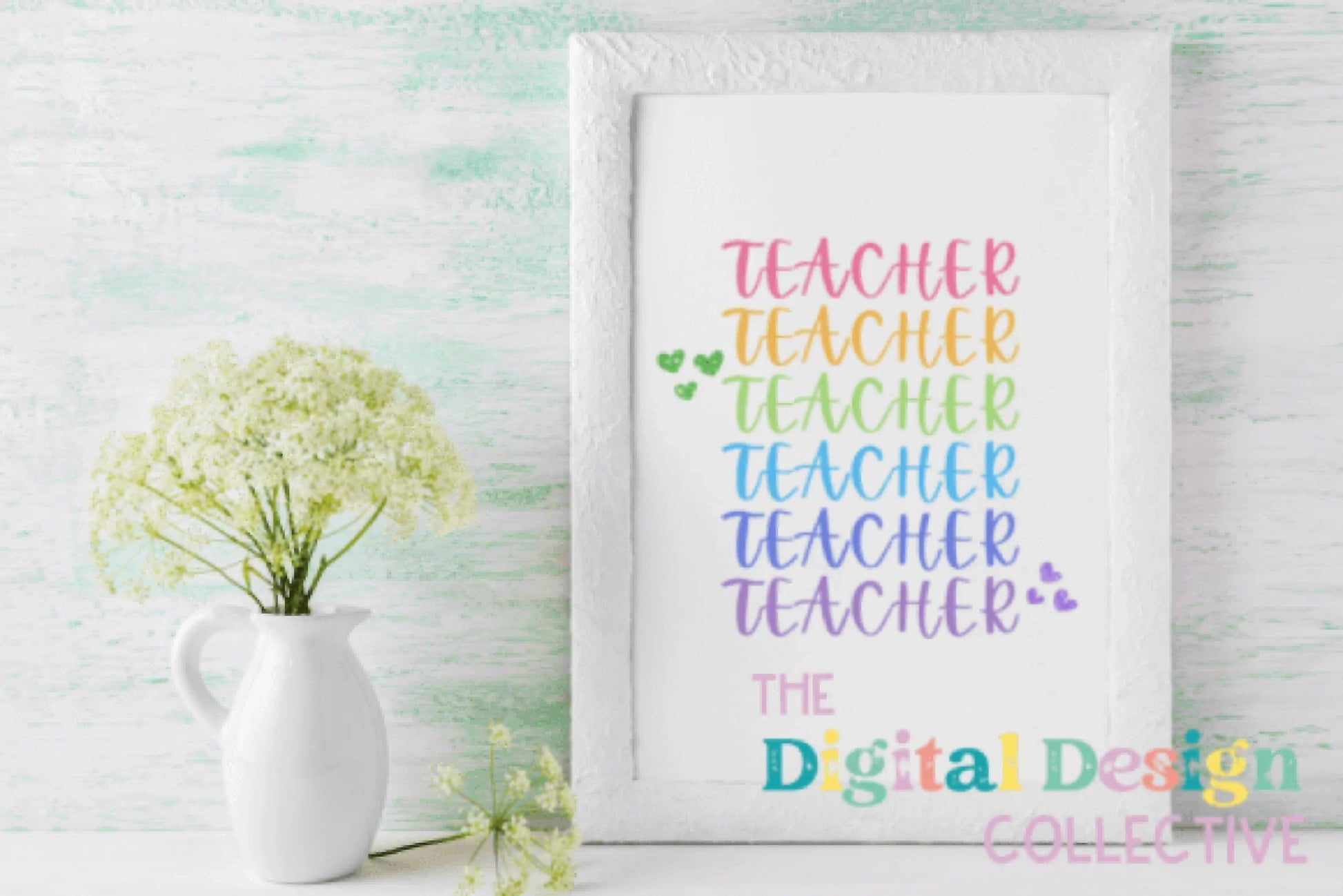 Vibrant Rainbow Teacher Clipart Bundle - CraftNest - Digital Crafting and Art