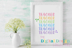 Vibrant Rainbow Teacher Clipart Bundle - CraftNest - Digital Crafting and Art