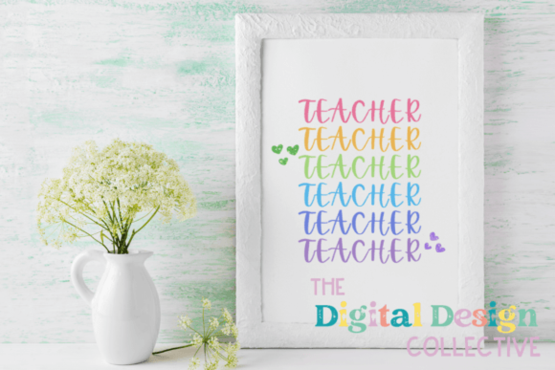Vibrant Rainbow Teacher Clipart Bundle