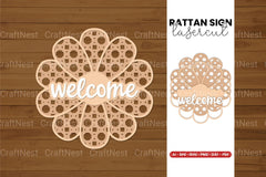 Rattan Sign Lasercut SVG Bundle - CraftNest - Digital Crafting and Art