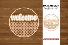 Rattan Sign Lasercut SVG Bundle Clipart - CraftNest - Digital Crafting and Art