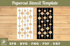 Rectangular Papercut Stencil Clipart Bundle - CraftNest - Digital Crafting and Art