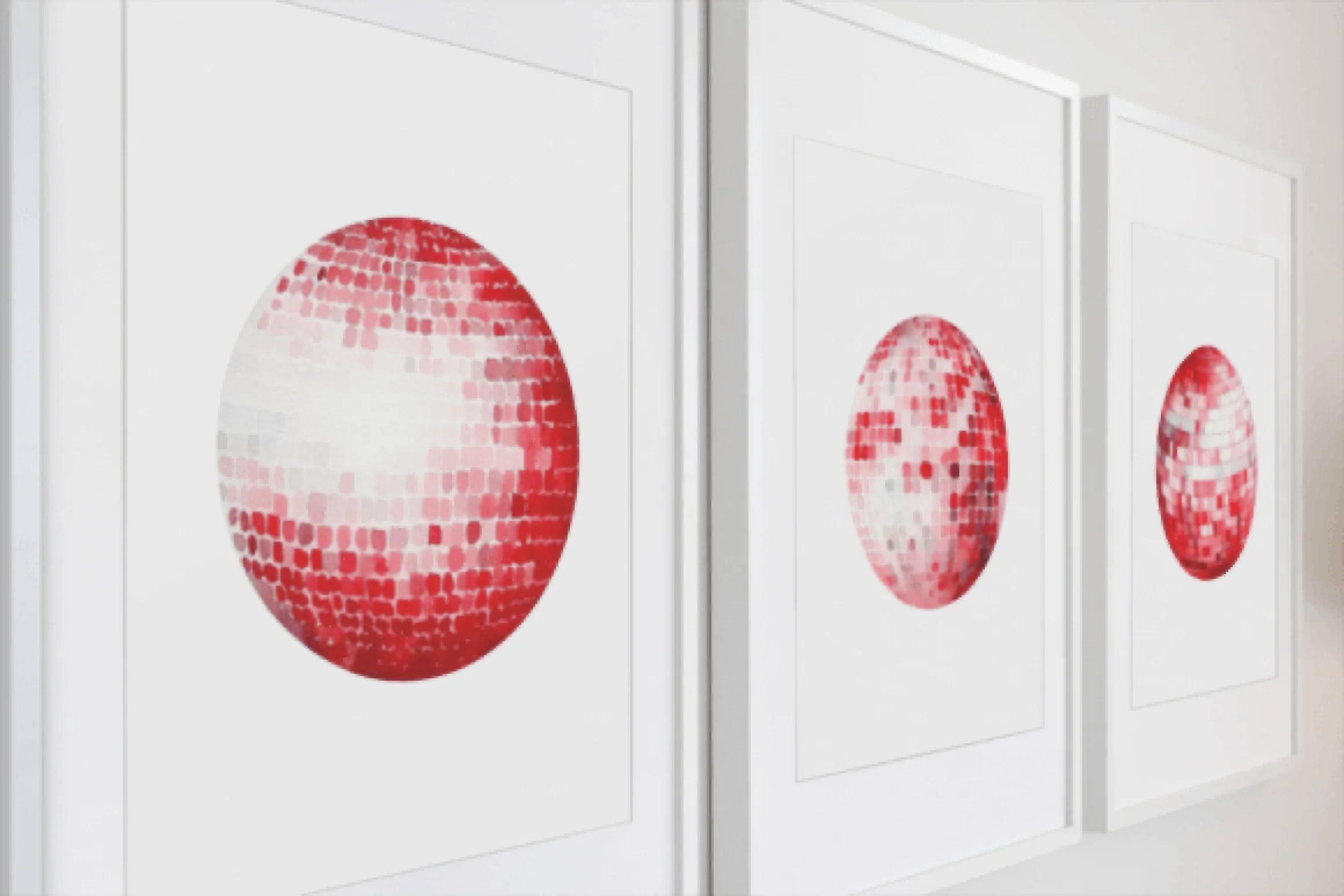 Vibrant Red Disco Balls Party Decor Clipart Bundle - CraftNest - Digital Crafting and Art