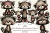 Red Panda Emotion Clipart Bundle