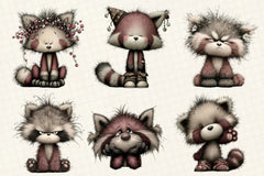 Red Panda Emotion Clipart Bundle - CraftNest - Digital Crafting and Art