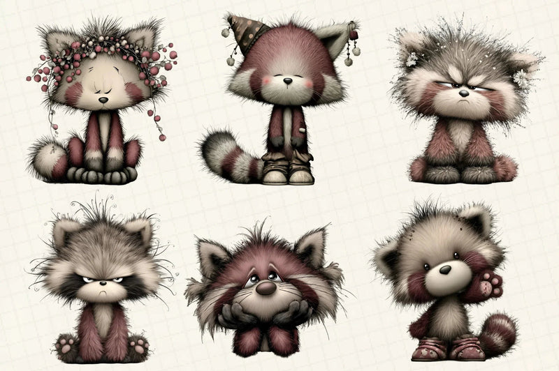 Red Panda Emotion Clipart Bundle - CraftNest - Digital Crafting and Art