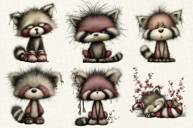 Red Panda Emotion Clipart Bundle - CraftNest - Digital Crafting and Art