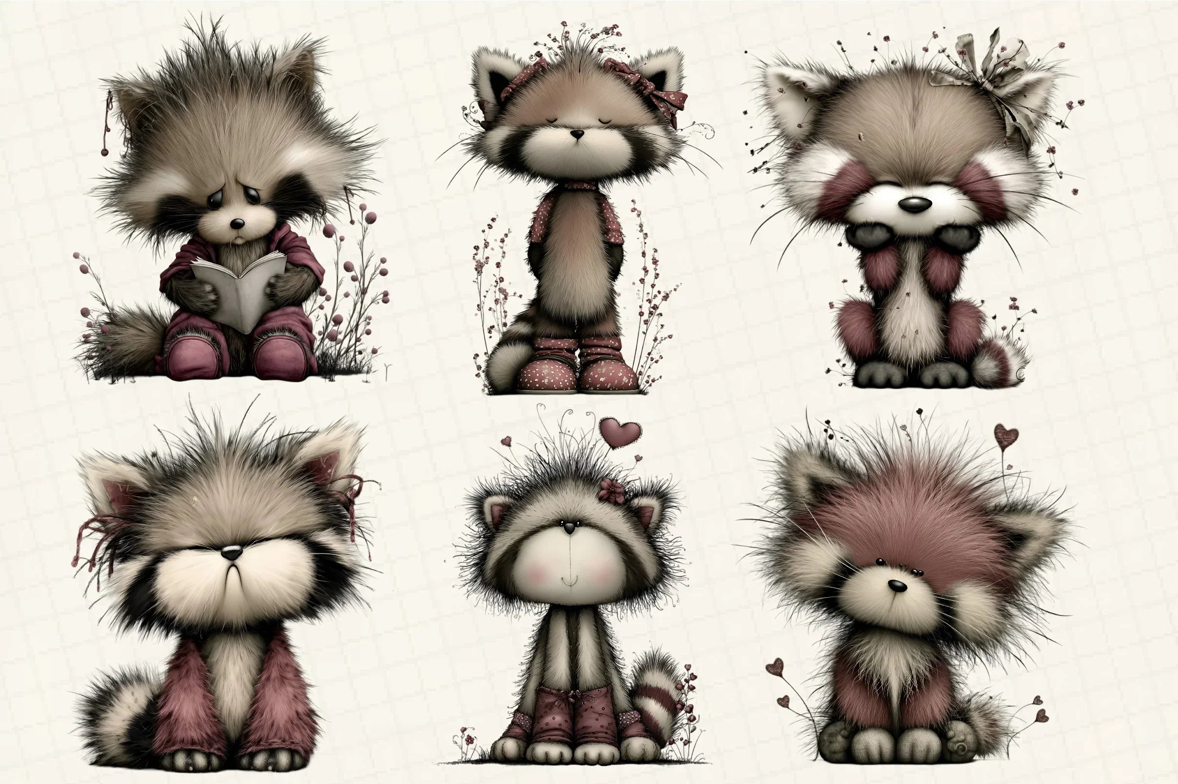 Red Panda Emotion Clipart Bundle - CraftNest - Digital Crafting and Art