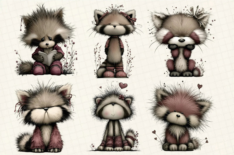 Red Panda Emotion Clipart Bundle - CraftNest - Digital Crafting and Art