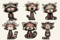 Red Panda Emotion Clipart Bundle - CraftNest - Digital Crafting and Art