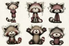 Red Panda Emotion Clipart Bundle - CraftNest - Digital Crafting and Art