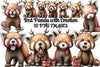 Red Panda Emotion Clipart Bundle