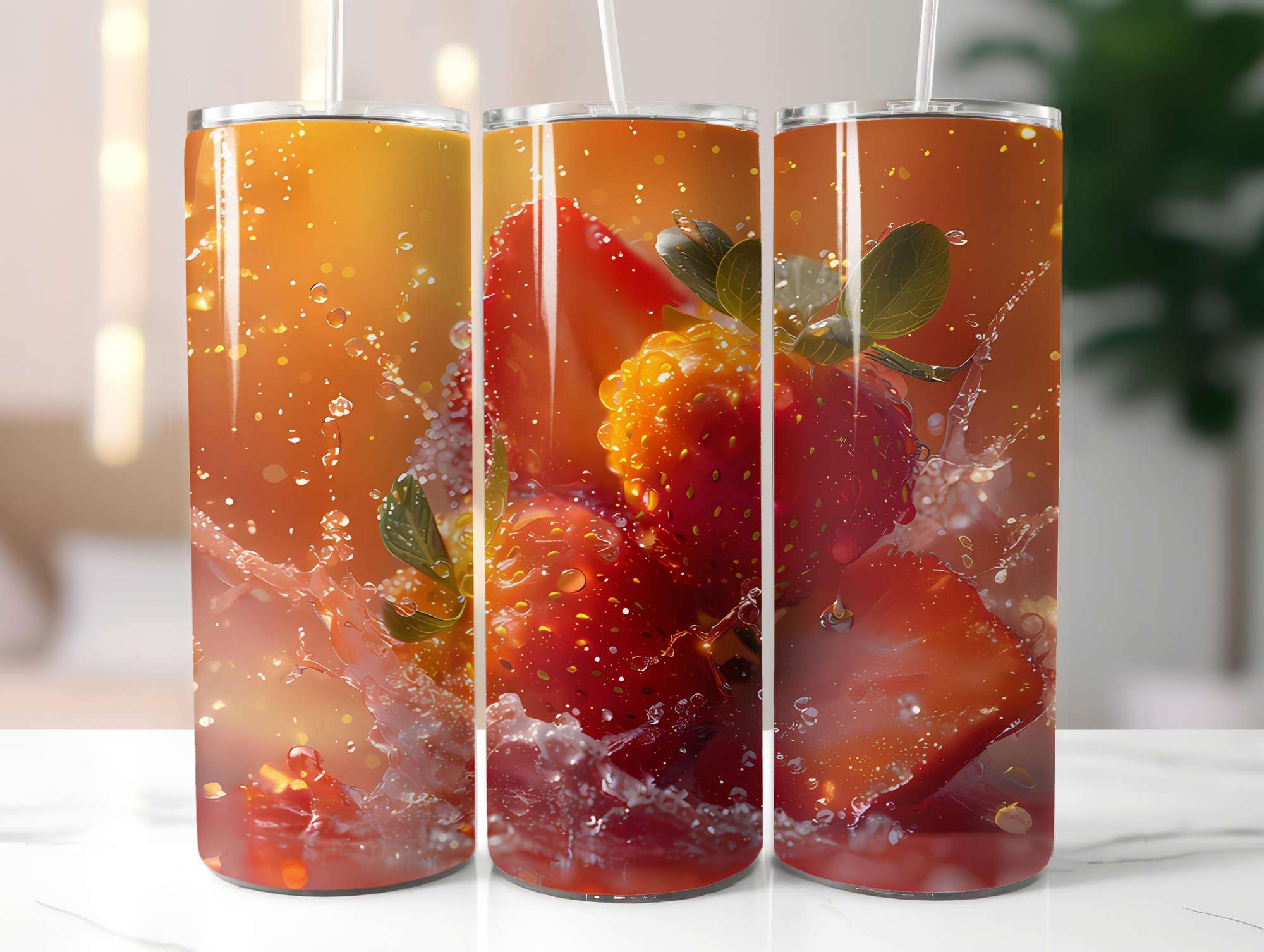 Red Fruit 8 Tumbler Wrap - CraftNest - Digital Crafting and Art