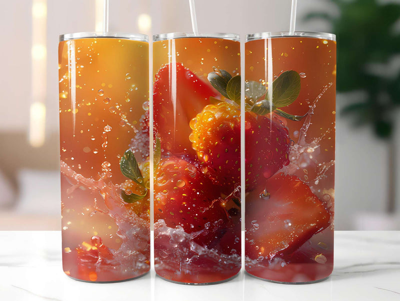 Red Fruit 8 Tumbler Wrap - CraftNest - Digital Crafting and Art
